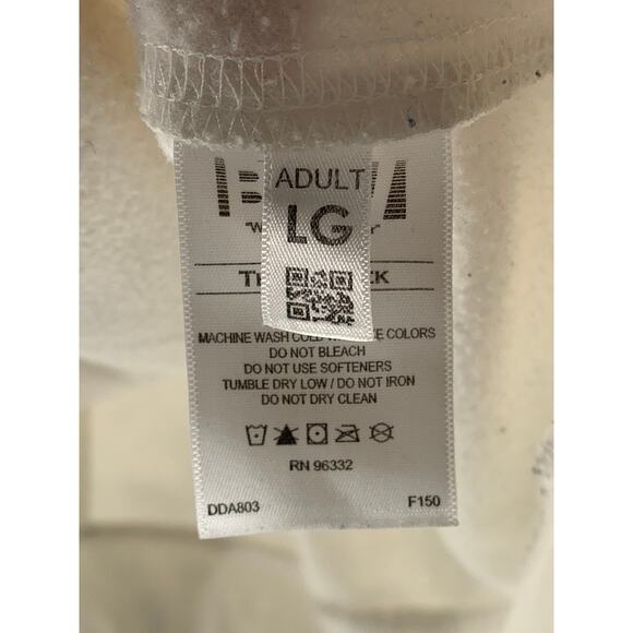 BAW Unisex Adult White Casual Classic-Fit Thermotek Pullover Hoodie SZ L - Picture 8 of 11